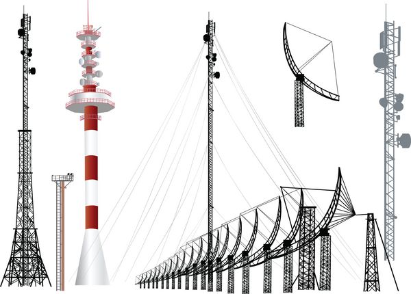 آنتن-ها-فرستنده-رادیویی-گیرنده-ماهواره ای